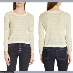 NWT $275 VERONICA BEARD Boise Stripe Sweater‎ in Yellow/Blue [SZ Small ]